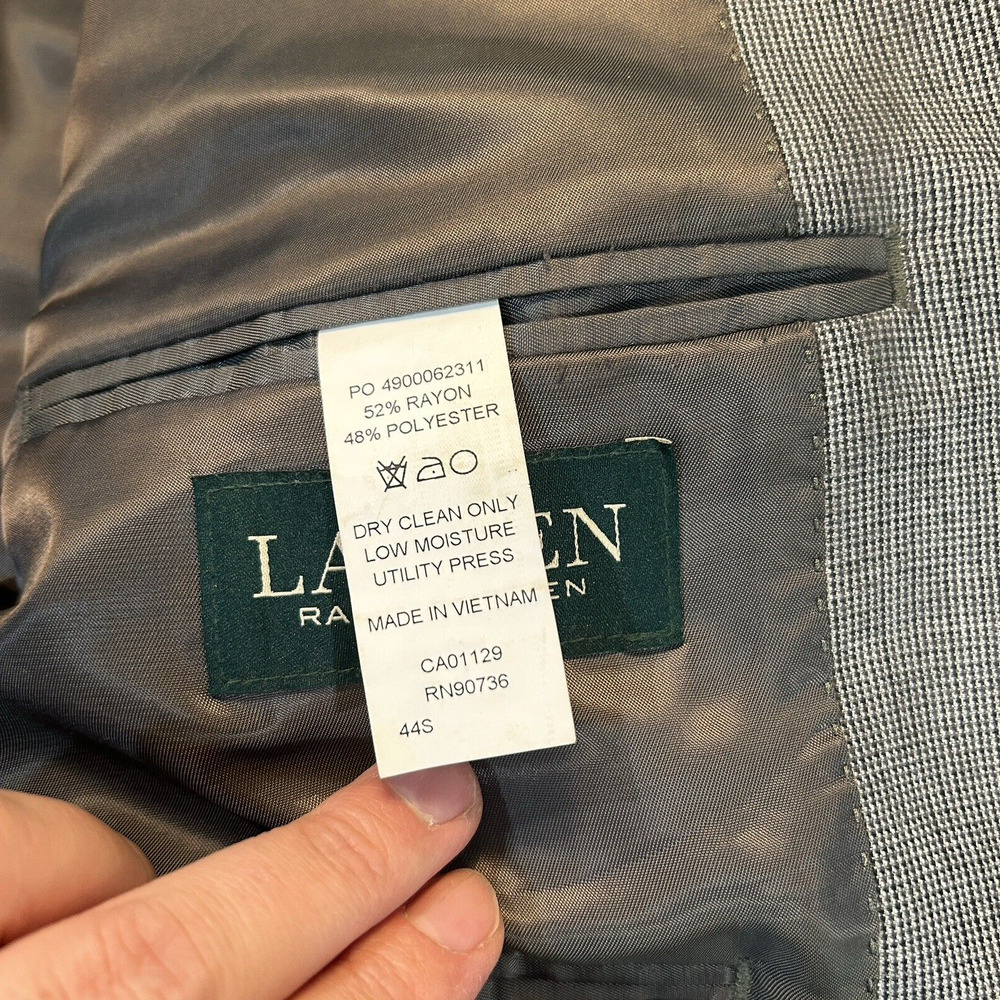 Lauren Ralph Lauren Men’s Blazer 44S Large Gray Office Career Professional Work - Picture 6 of 15